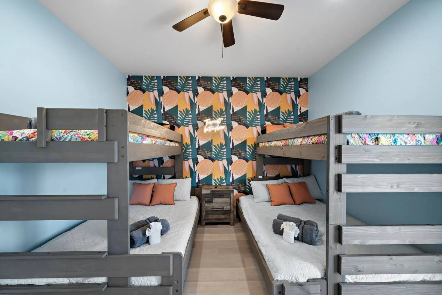 Additional view of the bunk room setup.